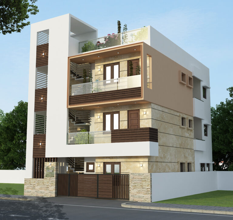 3D Front Elevation Design