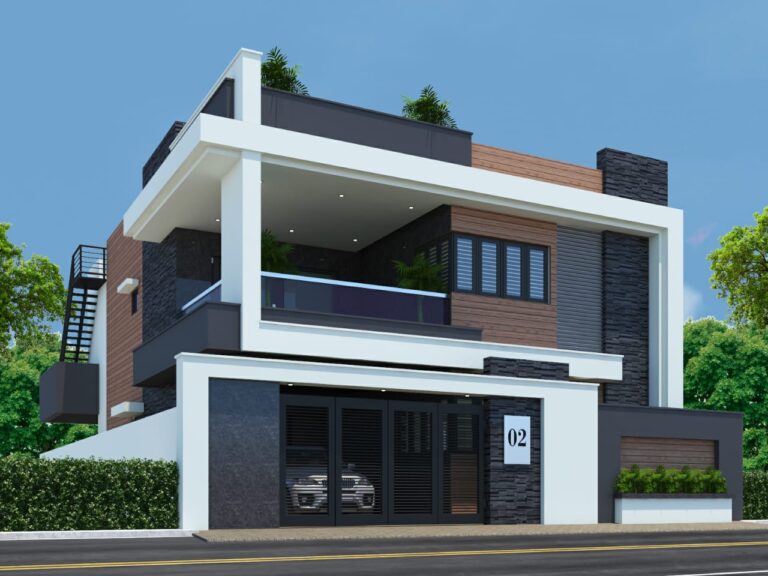 3D Front Elevation Design